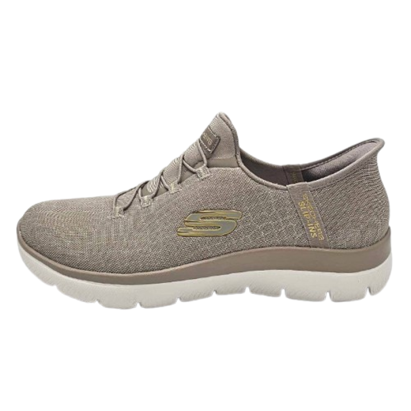 Sneaker Donna SKECHERS in mesh effetto serpente - 150128/TPGD TAUPE/GOLD