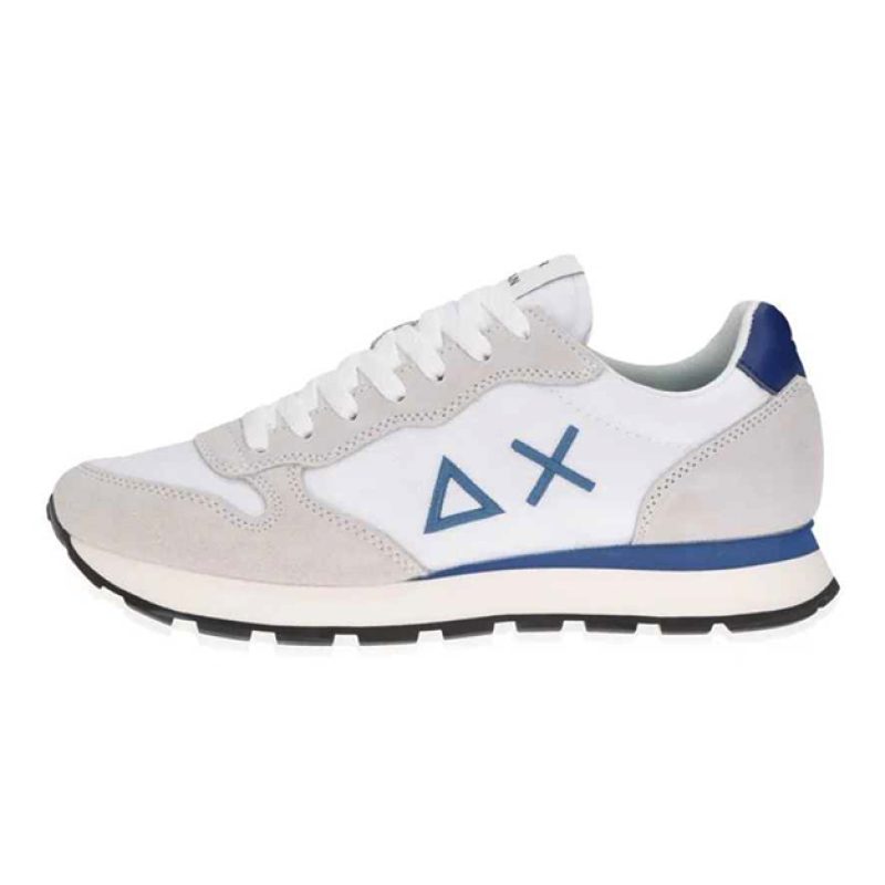 Sneaker Uomo SUN68 in tessuto e camoscio - TOM SOLID Z35101 BIANCO