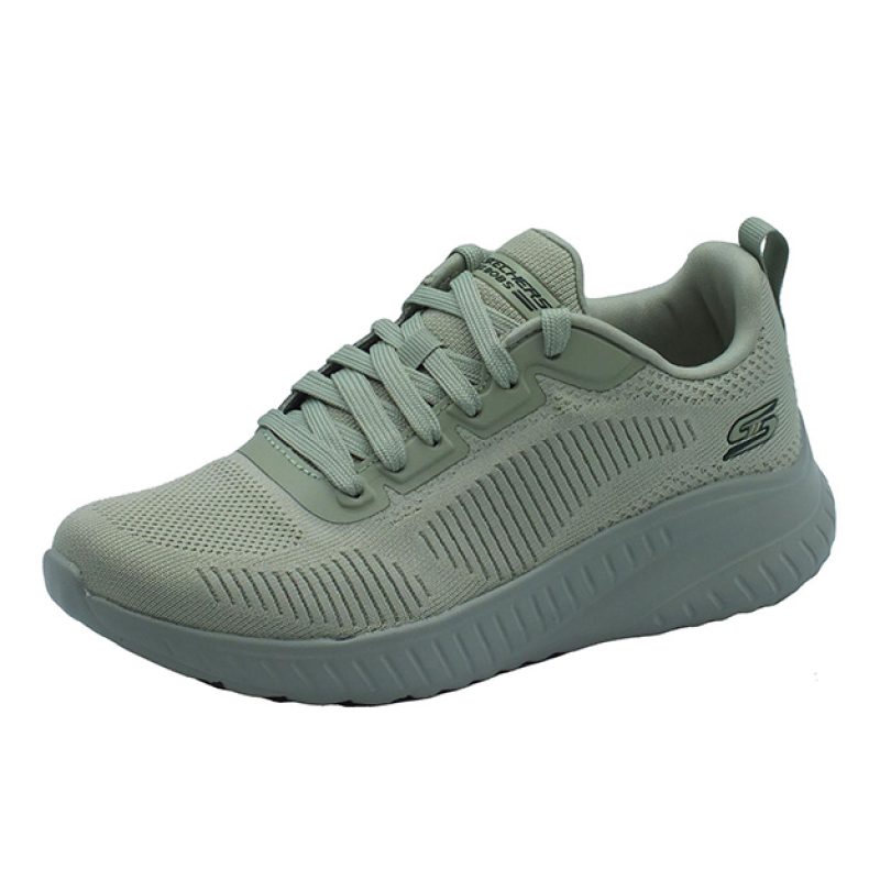 Sneaker Donna SKECHERS BOBS SQUAD CHAOS FACE OFF in tessuto mesh - 117209/SAGE SAGE