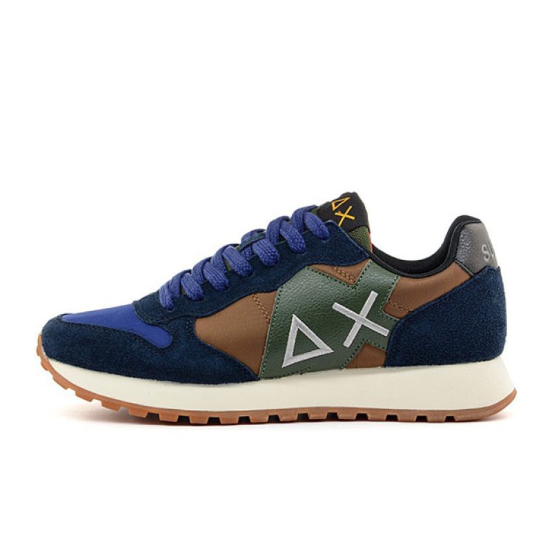 Sneaker Uomo SUN68 in tessuto nylon e camoscio - JAKI BICOLOR Z43114 VOLPENAVY BLUE