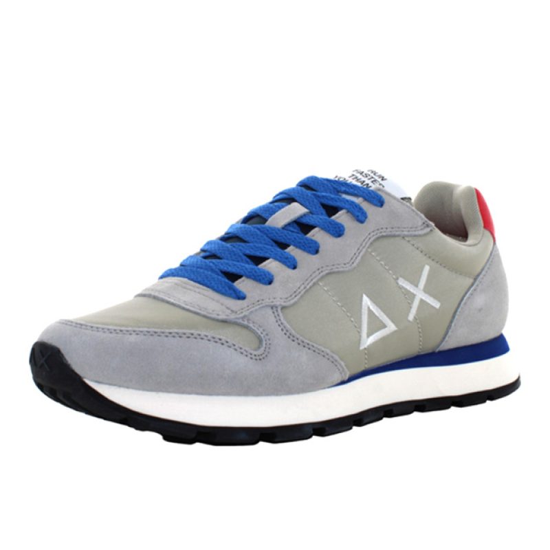 Sneaker Uomo SUN68 in tessuto e camoscio - TOM SOLID Z34101 GRIGIO CHIARO