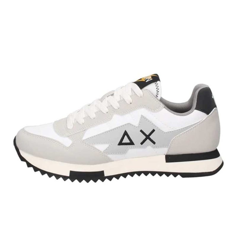 Sneaker Uomo SUN68 in tessuto e pelle - NIKI SOLID Z44121 BIANCO