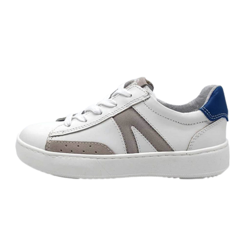Sneaker Bambino NERO GIARDINI TEENS in pelle - E334380M/707 BIANCO