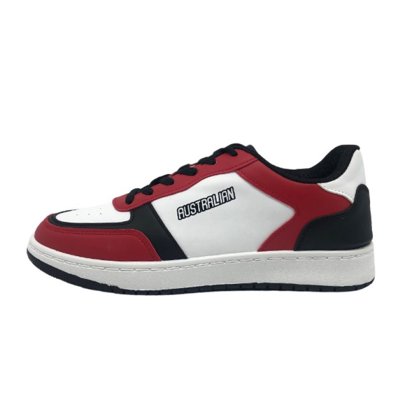 Sneaker Uomo AUSTRALIAN in ecopelle - AM634 WHITE/RED/BLACK