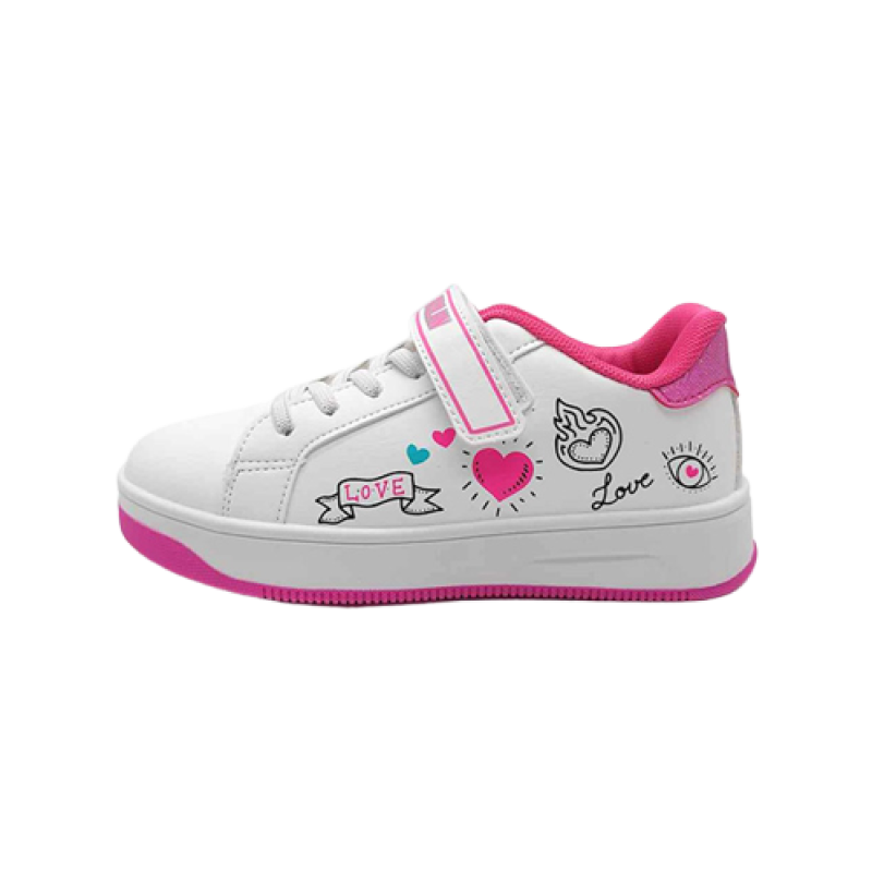 Sneaker Bimbo AUSTRALIAN in ecopelle - AU32P204/WHITE-PINK IMPACT