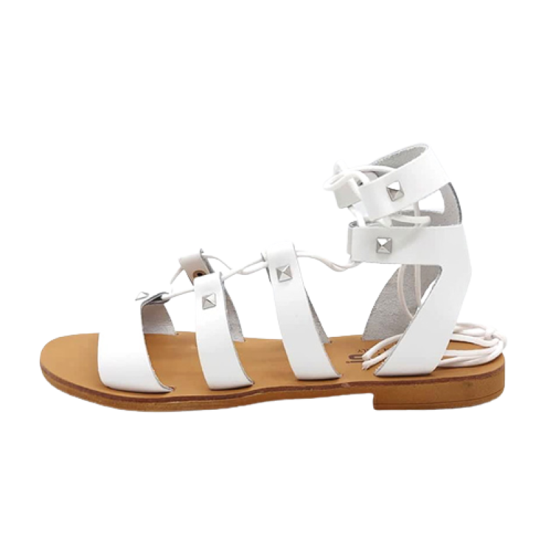 Sandalo Donna KEYS in pelle ed ecopelle - K-6431 WHITE