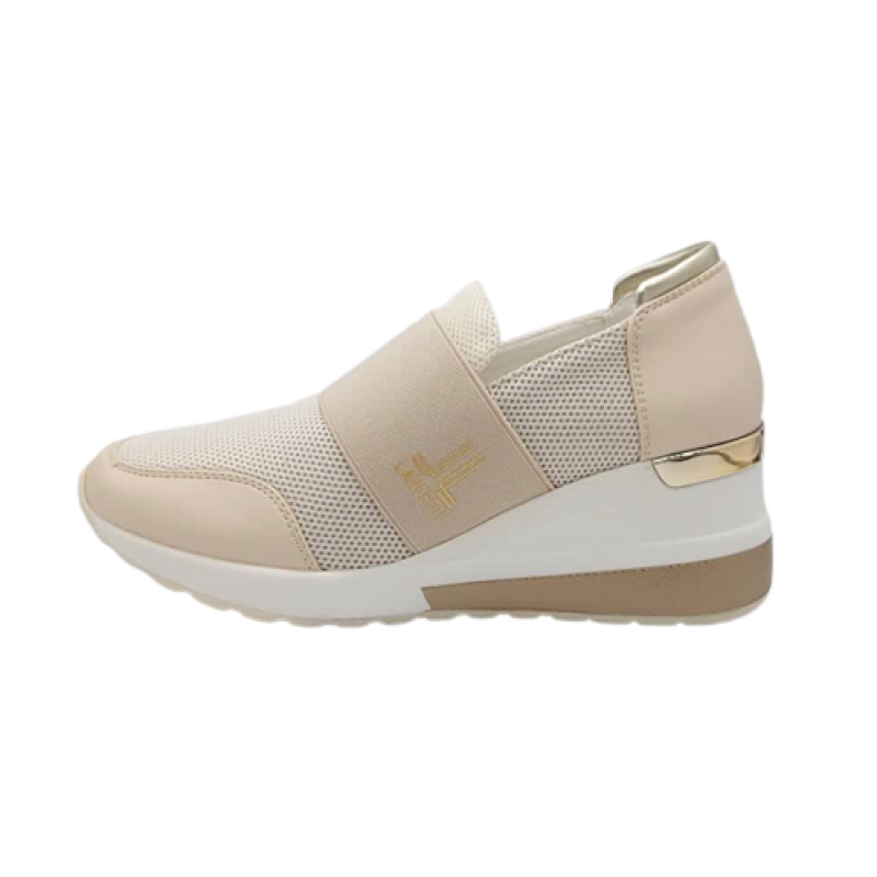 Slip-on Donna LANCETTI in tessuto mesh ed ecopelle - LT94820SD BEIGE