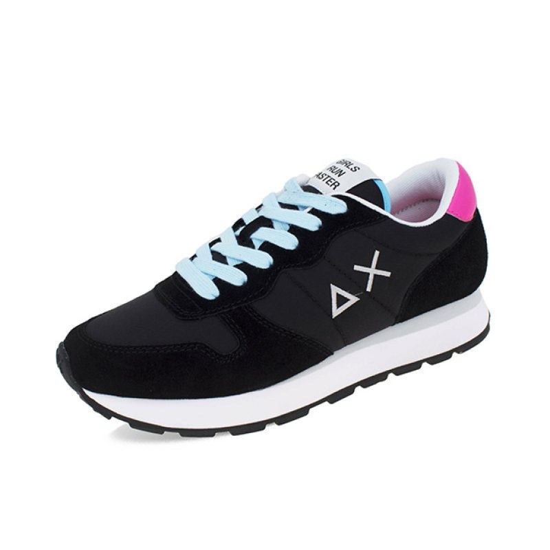 Sneaker Donna in tessuto e pelle scamosciata