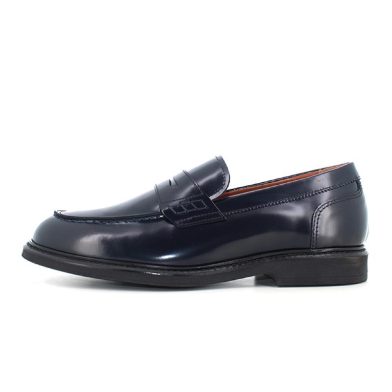 Mocassino Uomo stile college NERO GIARDINI in pelle - E500600U/200 BLU