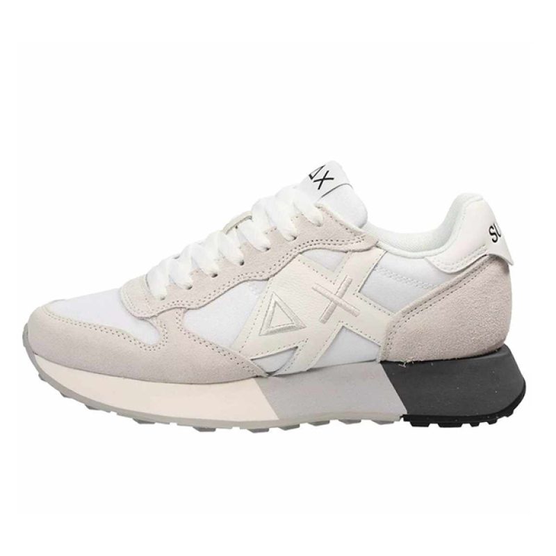 Sneaker Uomo SUN68 in tessuto e camoscio - JAKI 2.0 BICOLOR Z35112 BIANCO/BIANCO