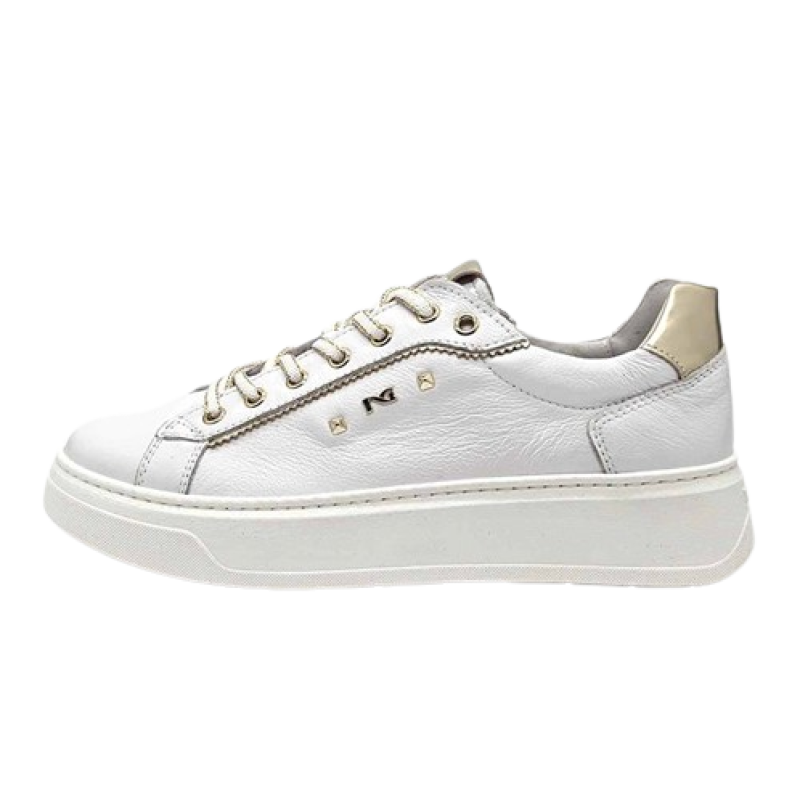 Sneaker Donna NERO GIARDINI in pelle - E409977D/707 BIANCO
