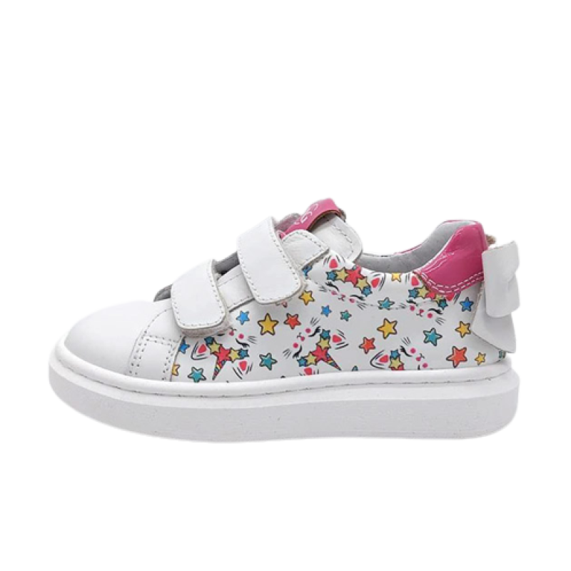Sneaker Bambina NERO GIARDINI KIDS in pelle - E327377F/707 BIANCO