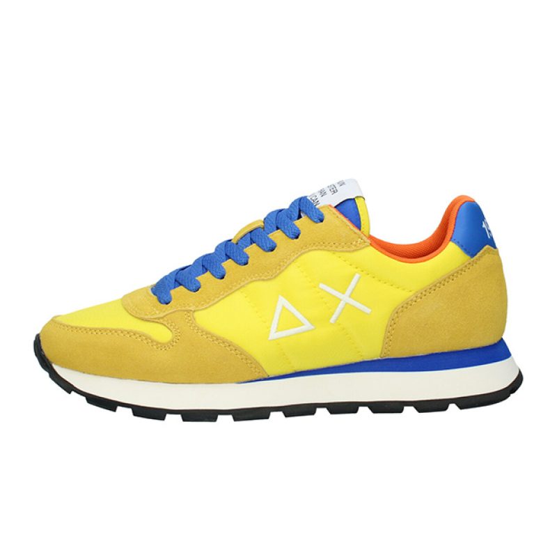 Sneaker Uomo SUN68 in tessuto e camoscio - TOM SOLID NYLON Z33101 GIALLO