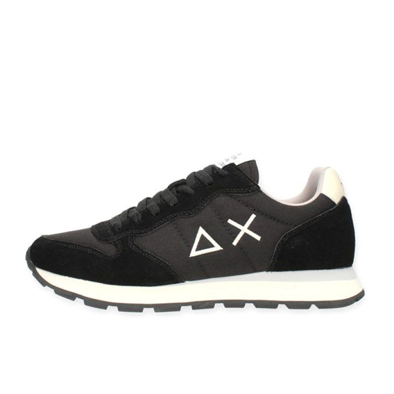 Sneaker Uomo SUN68 in tessuto e camoscio - TOM SOLID NYLON Z42101 NERO