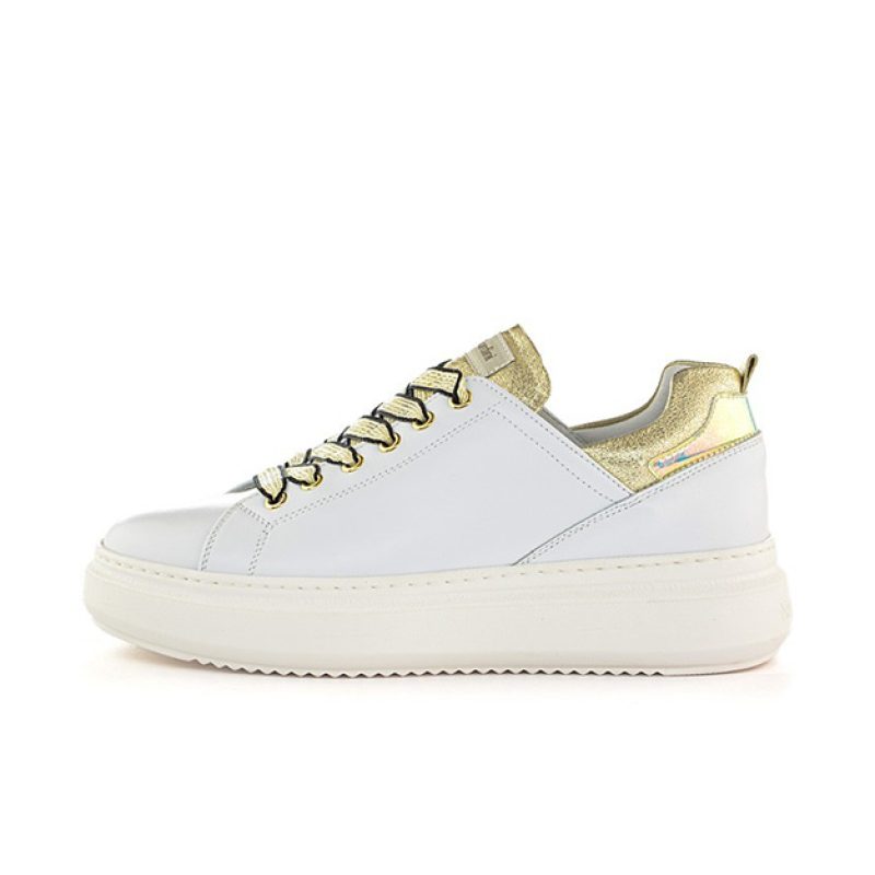 Sneaker Donna NERO GIARDINI in pelle - E115261D/707 BIANCO