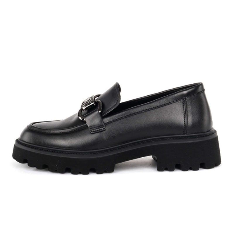 Mocassino Donna KEYS in pelle ed ecopelle - K-10032 BLACK