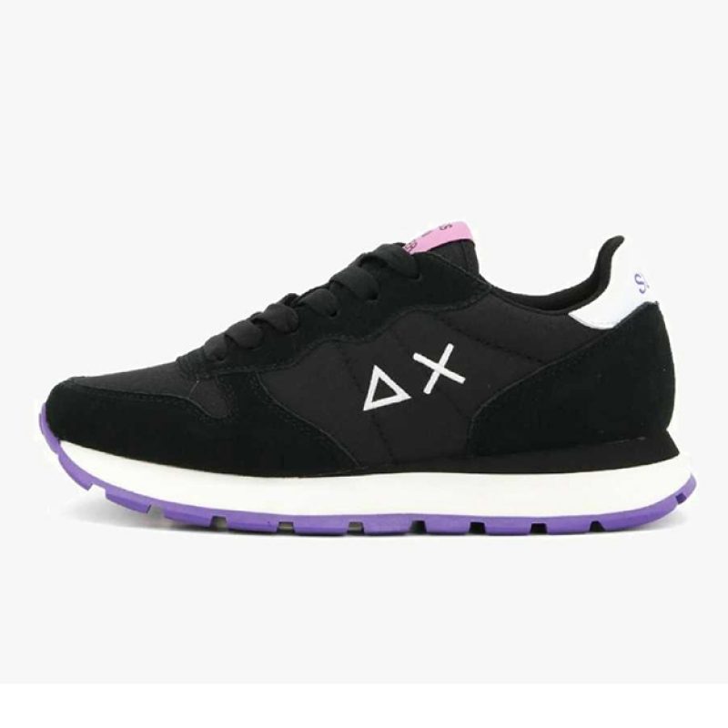 Sneaker Donna SUN68 in tessuto e camoscio - ALLY SOLID NYLON Z44201 NERO