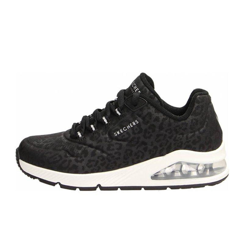 Sneaker Donna SKECHERS in pelle durabuck - 155642/BLK BLACK