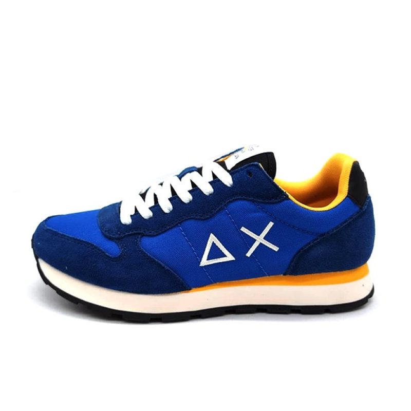 Sneaker Uomo SUN68 in tessuto e camoscio - TOM SOLID NYLON Z42101 ROYAL