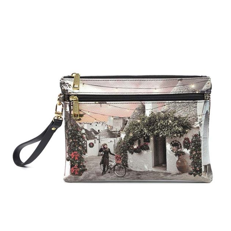 Pochette medium Donna YNOT? in goffrato - YES-343F3 TRULLI XMAS