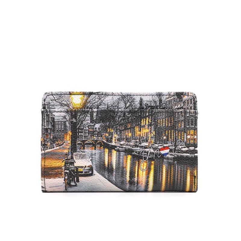PortacartePortamonete Donna YNOT in goffrato - YES-634F3 AMSTERDAM SNOW