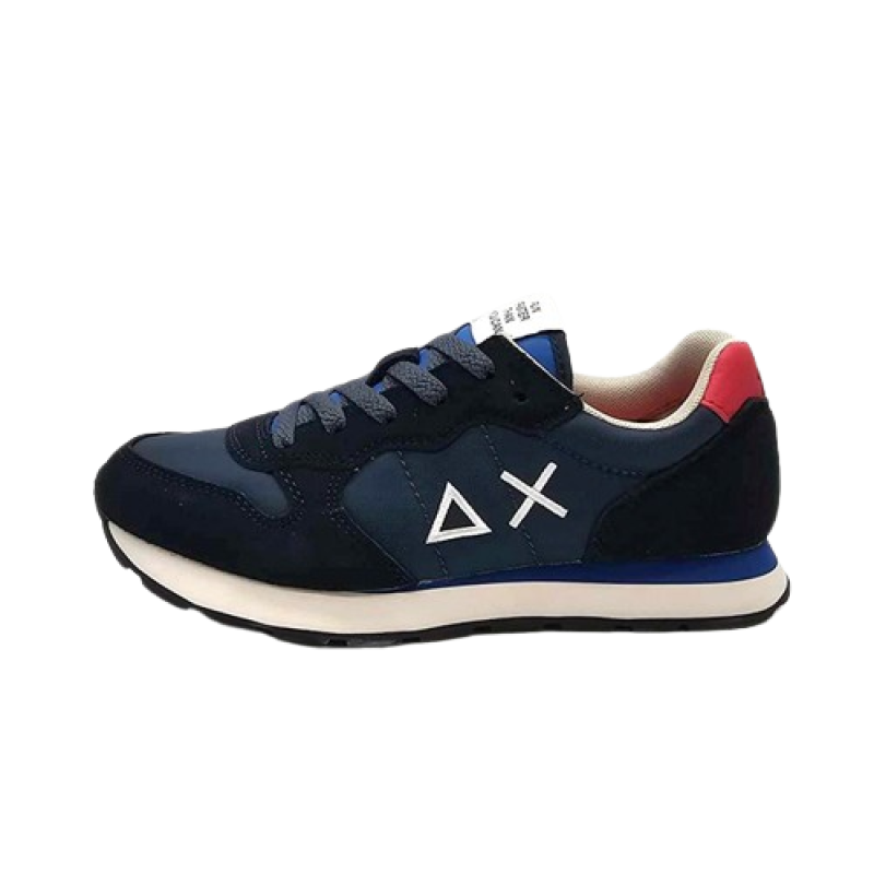 Sneaker Bambino SUN68 TOM SOLID in tessuto e camoscio - Z34301T BOY'S TOM SOLID TEEN NAVY BLUE