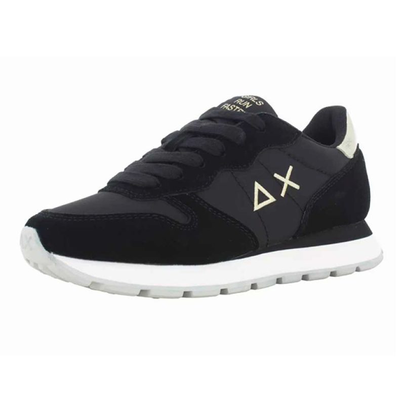 Sneaker Donna SUN68 in tessuto e camoscio - ALLY GOLD SILVER Z44202 NERO/ORO