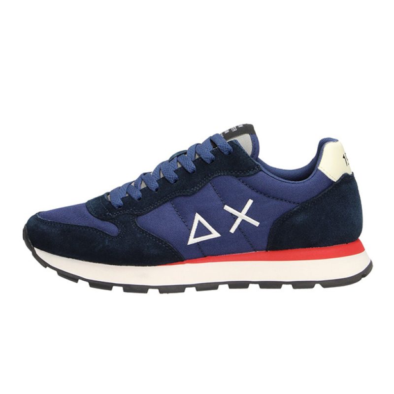 Sneaker Uomo SUN68 in tessuto e camoscio - TOM SOLID NYLON Z43101 NAVY BLUE