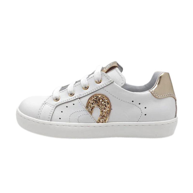 Sneaker Bambina NERO GIARDINI KIDS in pelle - E327360F/707 BIANCO