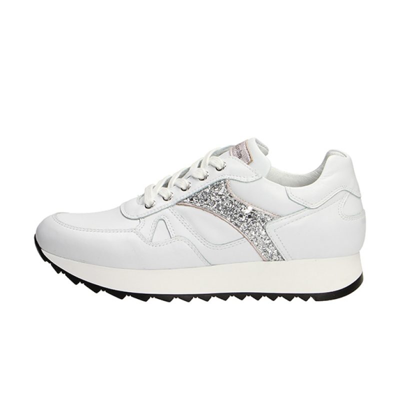Sneaker Donna NERO GIARDINI in pelle - E115161/707 BIANCO