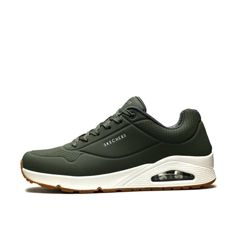 Sneaker Uomo SKECHERS in pelle - 52458/OLV OLIVE