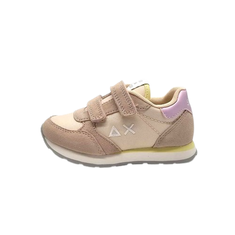 Sneaker Bimba SUN68 ALLY SOLID in tessuto e camoscio - Z34401B GIRL'S ALLY SOLID NYLON BABY PORCELLANA