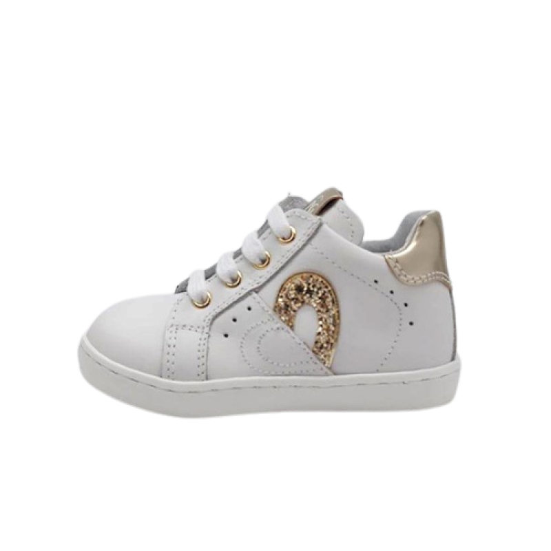 Sneaker Bimba NERO GIARDINI KIDS in pelle - E322360F/707 BIANCO