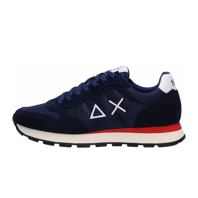 Sneaker Uomo SUN68 in tessuto e camoscio - TOM SOLID NYLON Z33101 NAVY BLUE