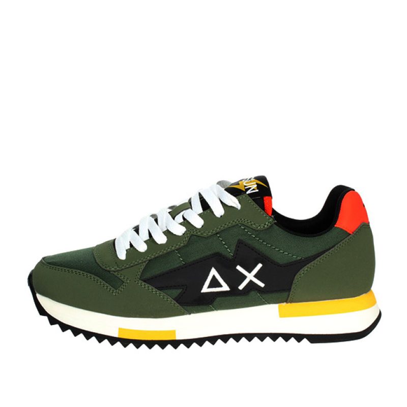 Sneaker Uomo SUN68 in tessuto e pelle - NIKI SOLID Z42120 MILITARE SCURO
