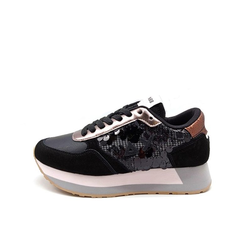 Sneaker Donna in tessuto e camoscio