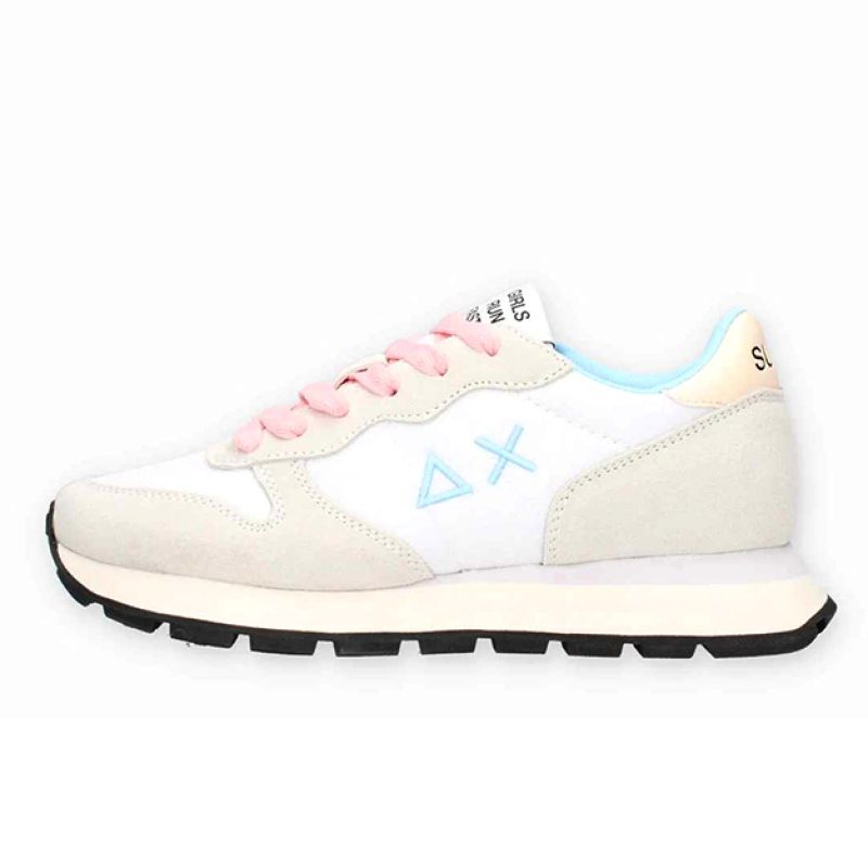 Sneaker Donna SUN68 in tessuto e camoscio - ALLY SOLID NYLON Z35201 BIANCO
