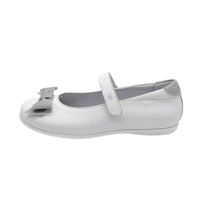 Ballerina Bambina NERO GIARDINI KIDS in pelle - E327404F/707 BIANCO