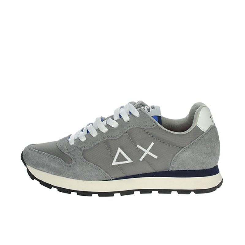 Sneaker Uomo SUN68 in tessuto e pelle scamosciata - TOM SOLID NYLON Z32101 GRIGIO MEDIO