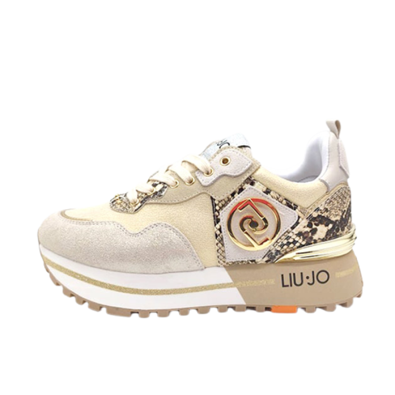 Sneaker Donna LIU JO Maxi Wonder in camoscio e tessuto - BA2051 PX227 PYTON PAPYRI