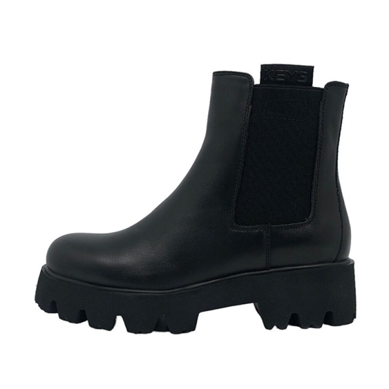 Tronchetto Donna KEYS in pelle - K-7202 BLACK