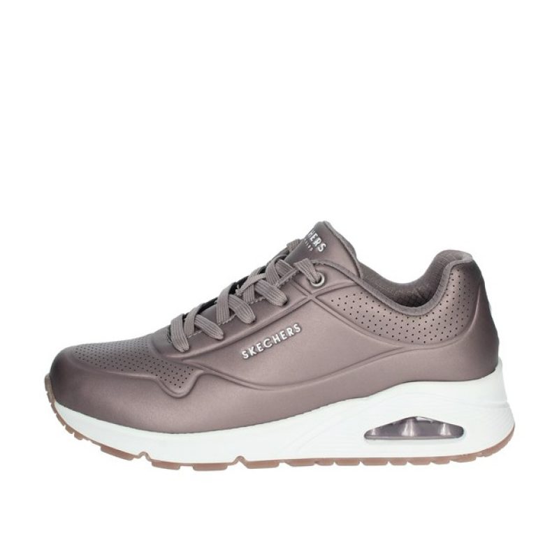 Sneaker Donna Skechers in pelle - 73691/PEW