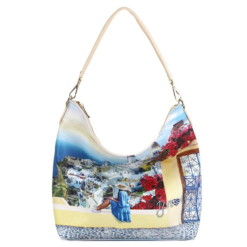 Borsatracolla hobo Donna YNOT in goffrato - YES-618S5 GREEK SUMMER