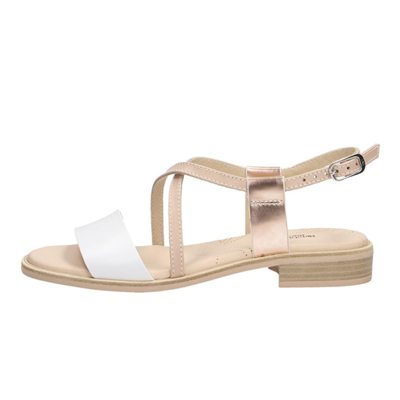 Sandalo Donna NERO GIARDINI in pelle - E410462D707 BIANCO