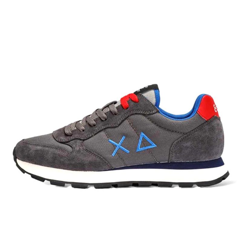 Sneaker Uomo SUN68 in tessuto e camoscio - TOM SOLID NYLON Z43101 ROSSO