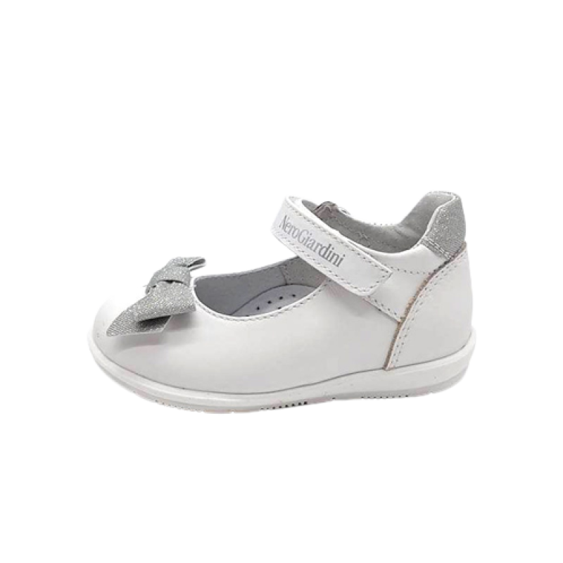 Ballerina Bimba NERO GIARDINI KIDS in pelle - E322404F707 BIANCO