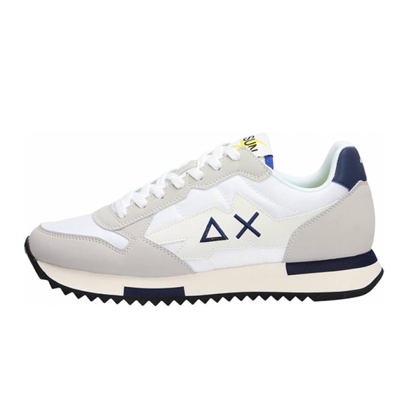 Sneaker Uomo SUN68 in tessuto e pelle - NIKI SOLID Z33121 BIANCO