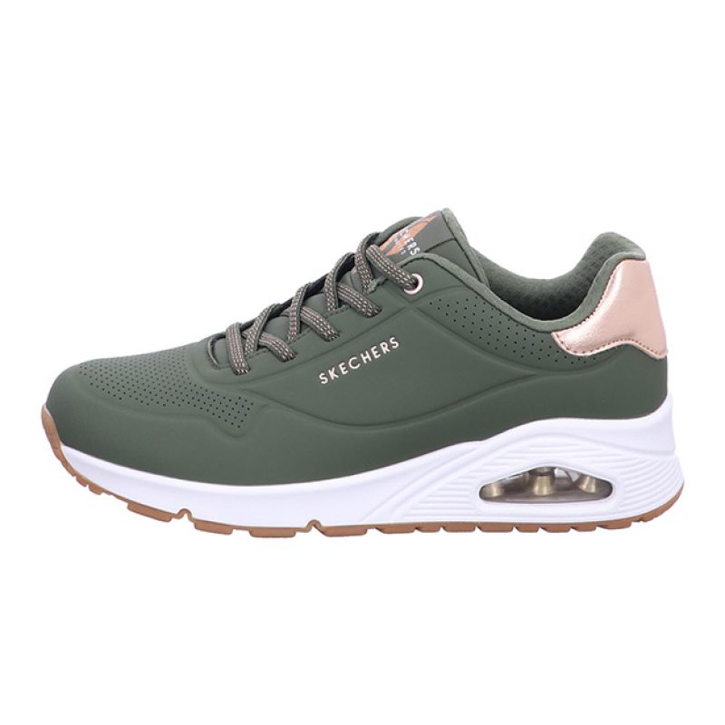 Sneaker Donna SKECHERS in pelle - 155196OLV OLIVE