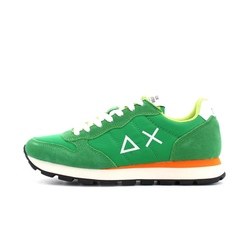 Sneaker Uomo SUN68 in tessuto e pelle scamosciata - TOM SOLID NYLON Z32101 VERDE PRATO