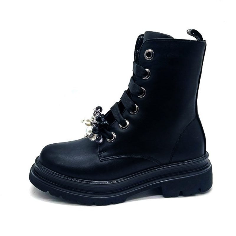 Anfibio Bambina ASSO in ecopelle - AG-13848 BLACK